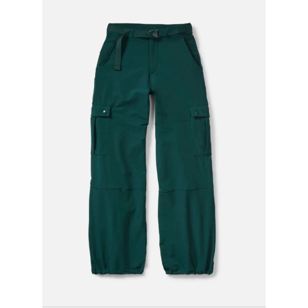 Outdoor Voices RecTrek Cargo Pant L Green Hiking Trail Techwear Gorpcore Cinch - Picture 1 of 11